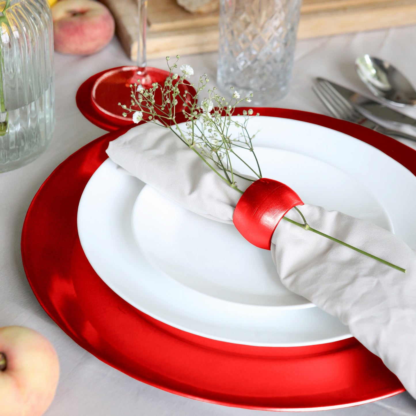12pc Metallic Charger Plates Set