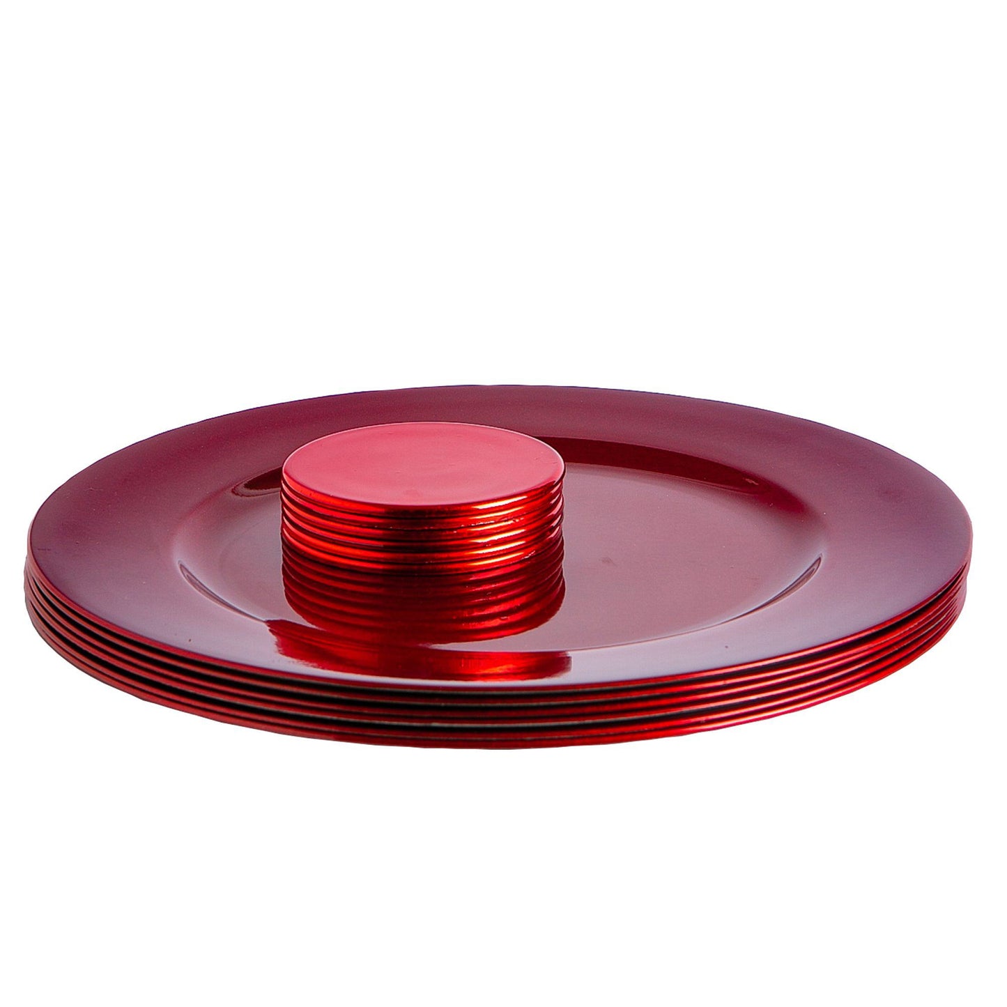 12pc Metallic Charger Plates Set