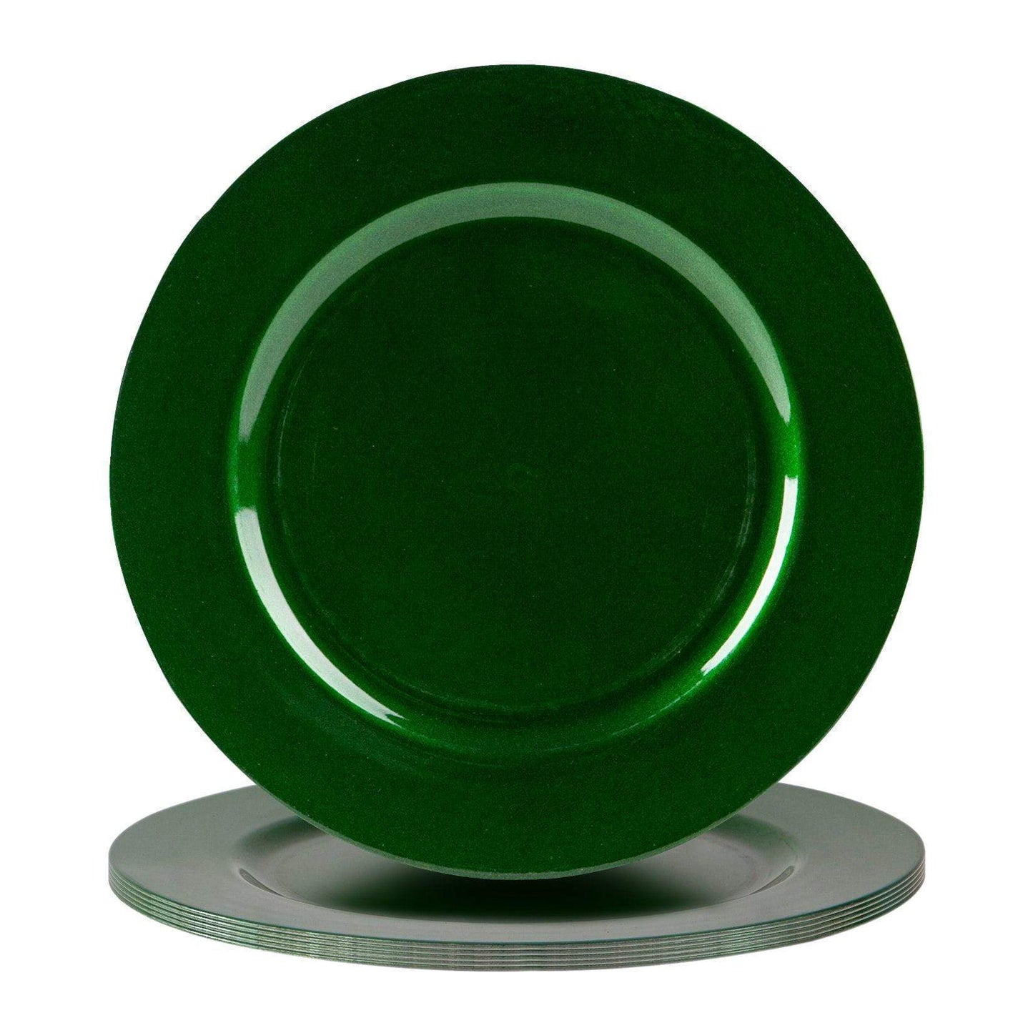 33cm Metallic Melamine Charger Plates - Pack of Six