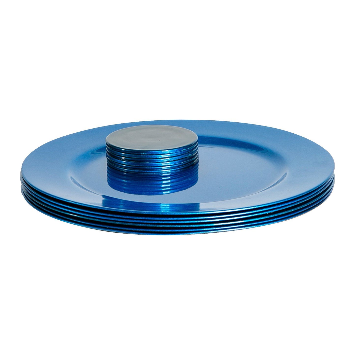 12pc Metallic Charger Plates Set