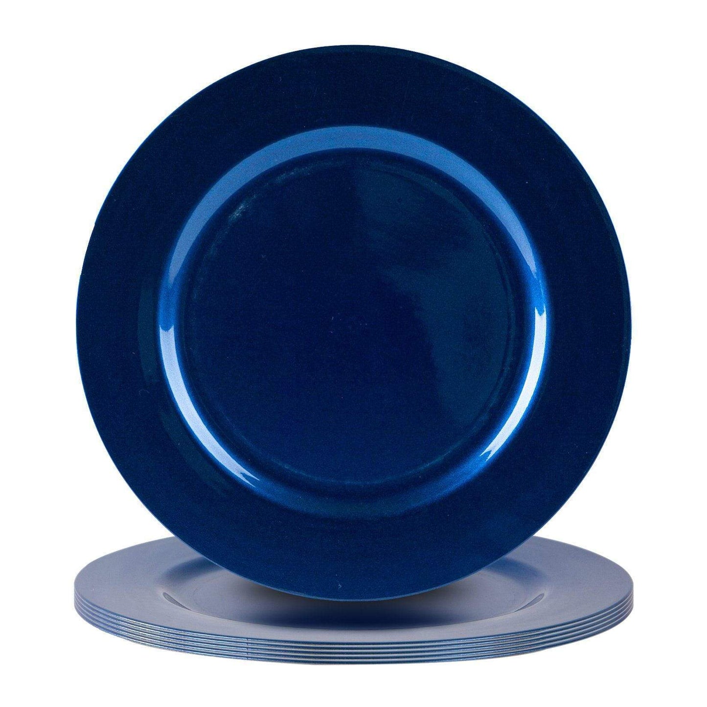 33cm Metallic Melamine Charger Plates - Pack of Six