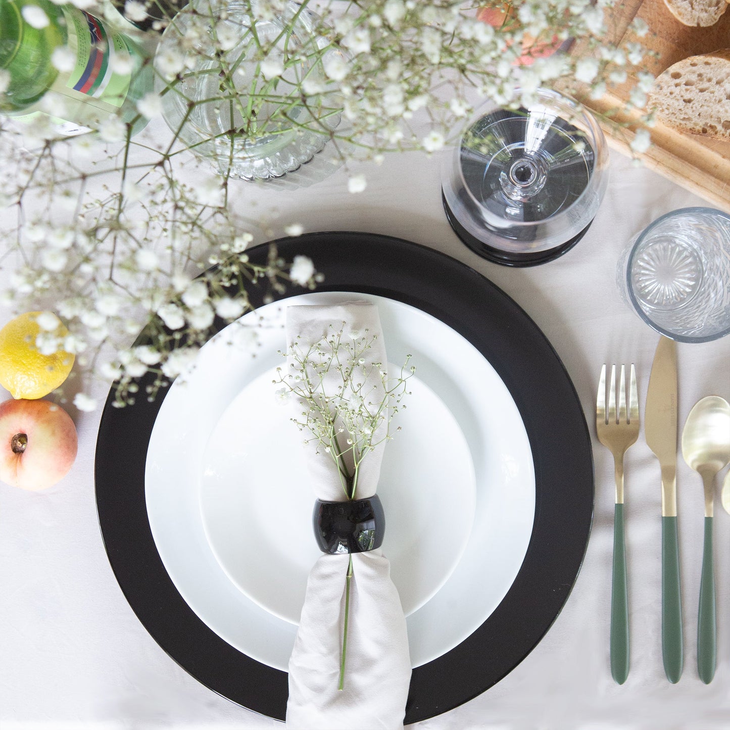 12pc Metallic Charger Plates Set