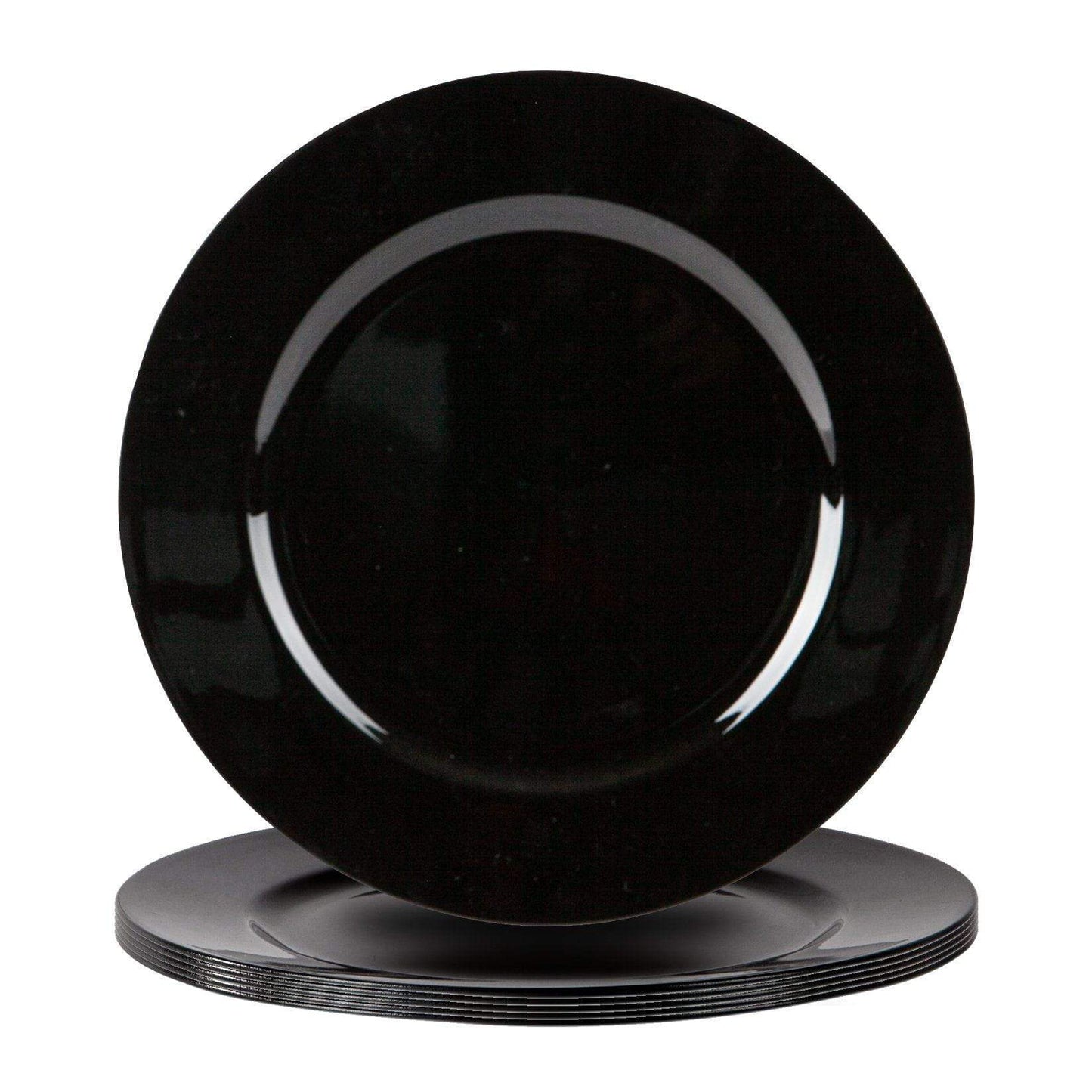 33cm Metallic Melamine Charger Plates - Pack of Six