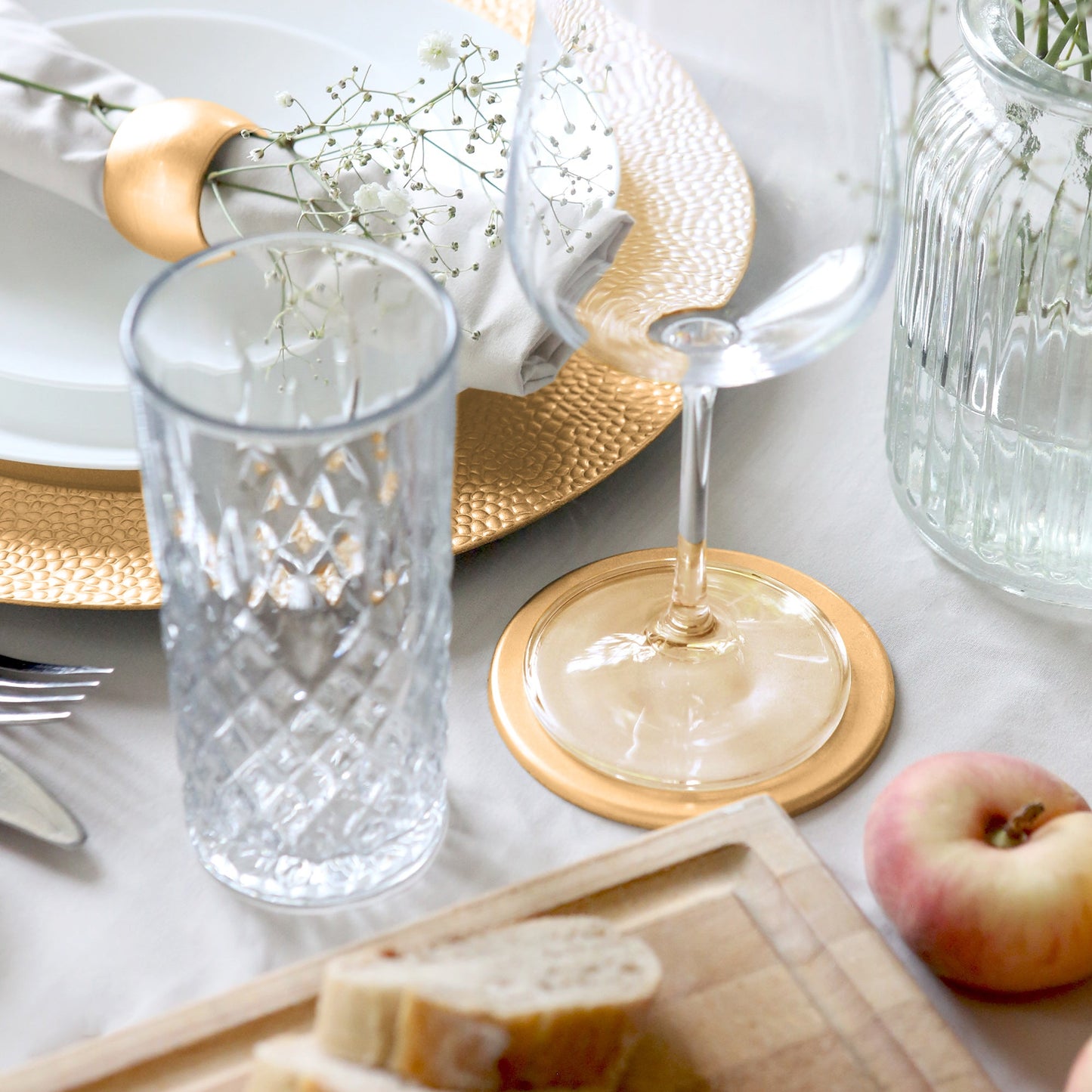 Hammered Melamine Charger Plates - Pack of Six