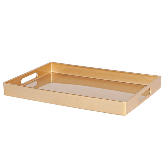 34.5cm x 25cm Gold Rectangle Lacquer Tray