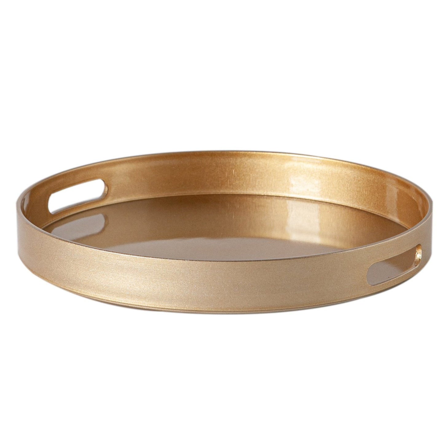 33cm Gold Round Lacquer Tray