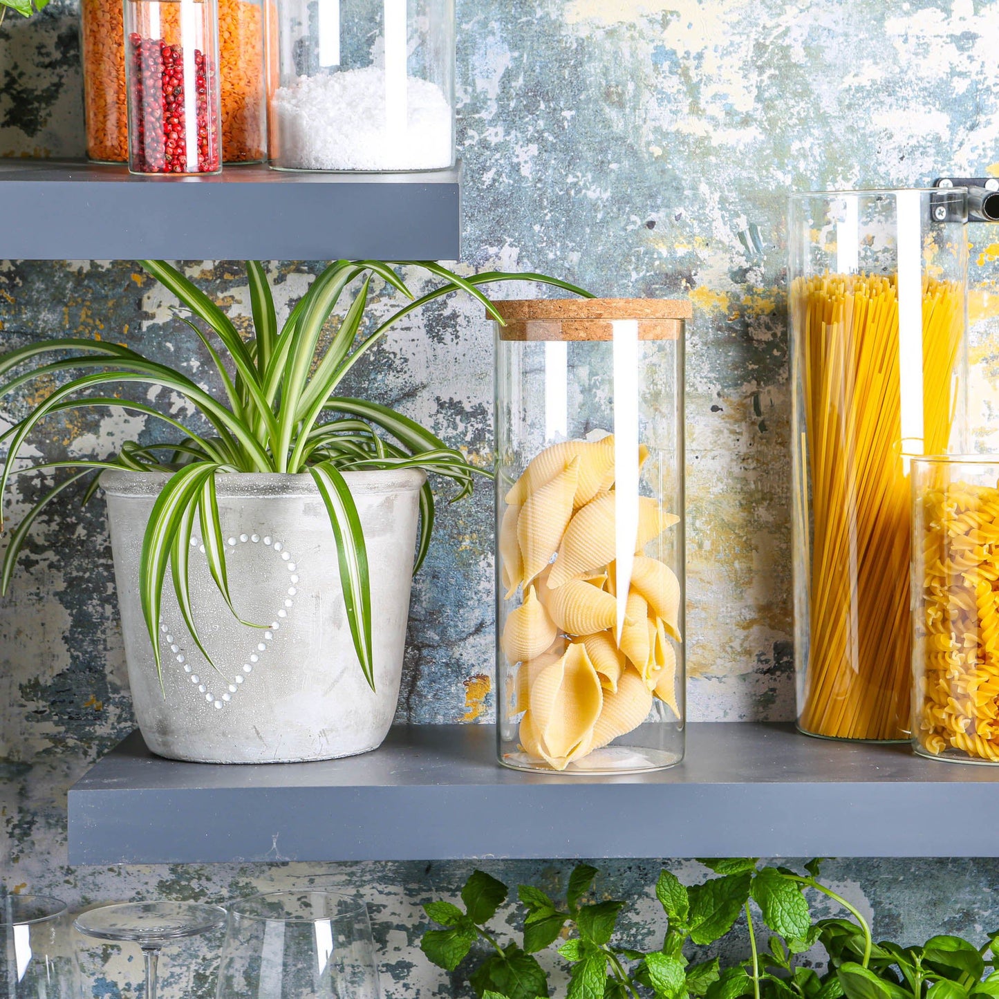 1.5L Scandi Storage Jar with Cork Lid