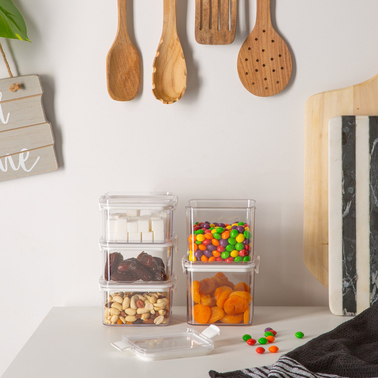8pc Airtight Plastic Food Storage Containers Set