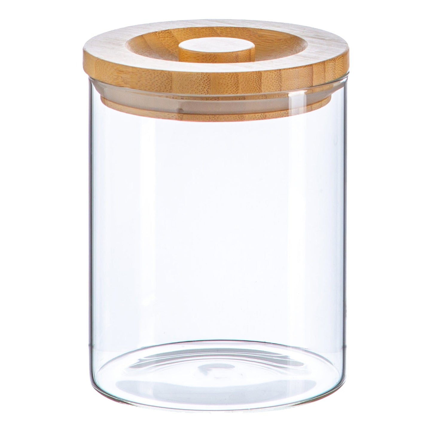 750ml Scandi Storage Jar with Carved Wooden Lid