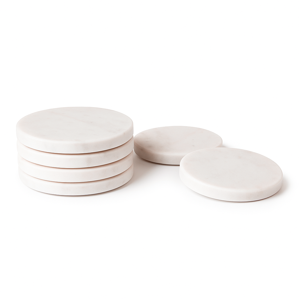 Round Marble Coasters - Pack of Six