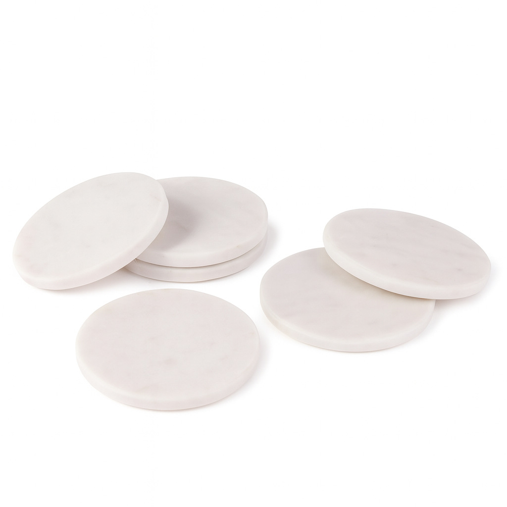 Round Marble Coasters - Pack of Six