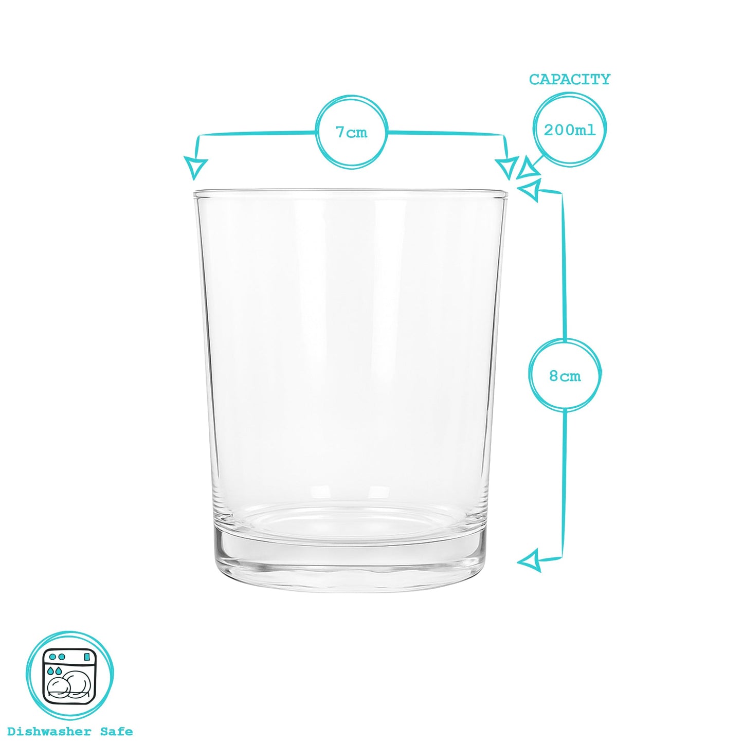 200ml Tumbler Glasses - Pack of 6