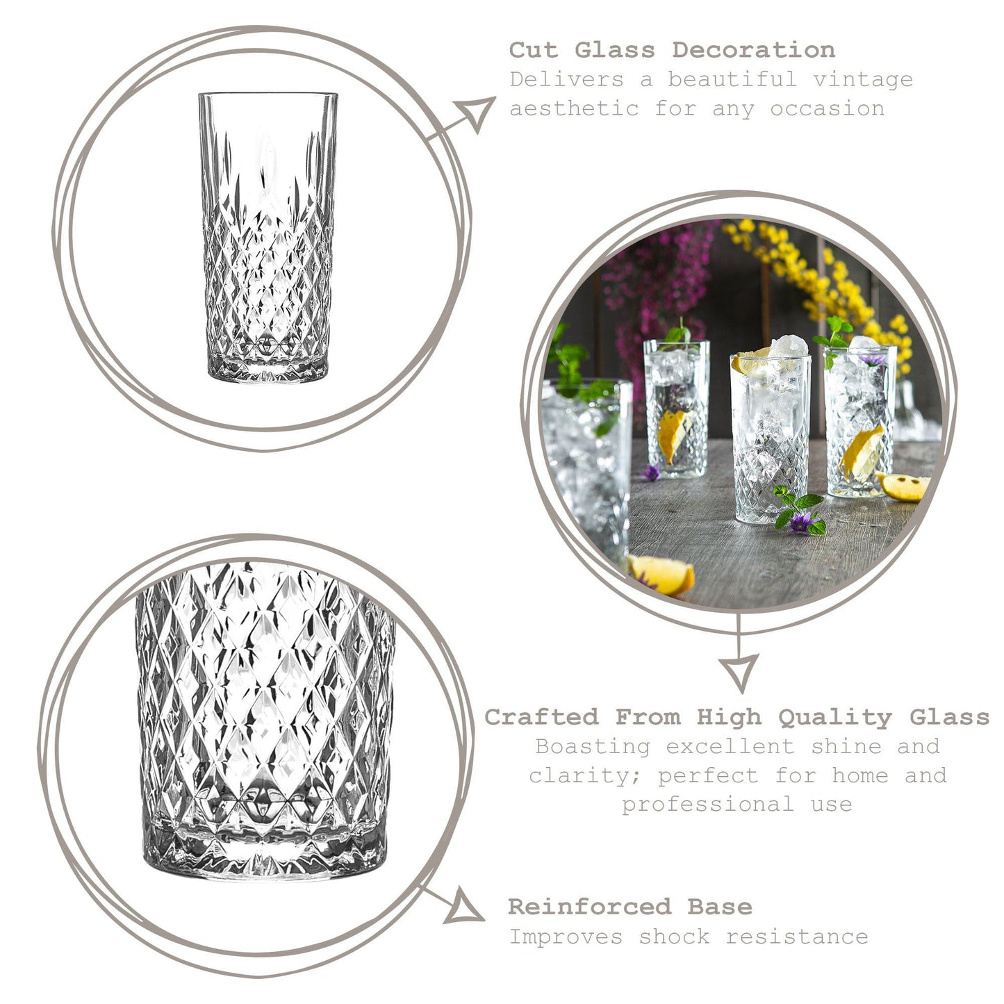 356ml Odin Highball Glasses - Pack of Six