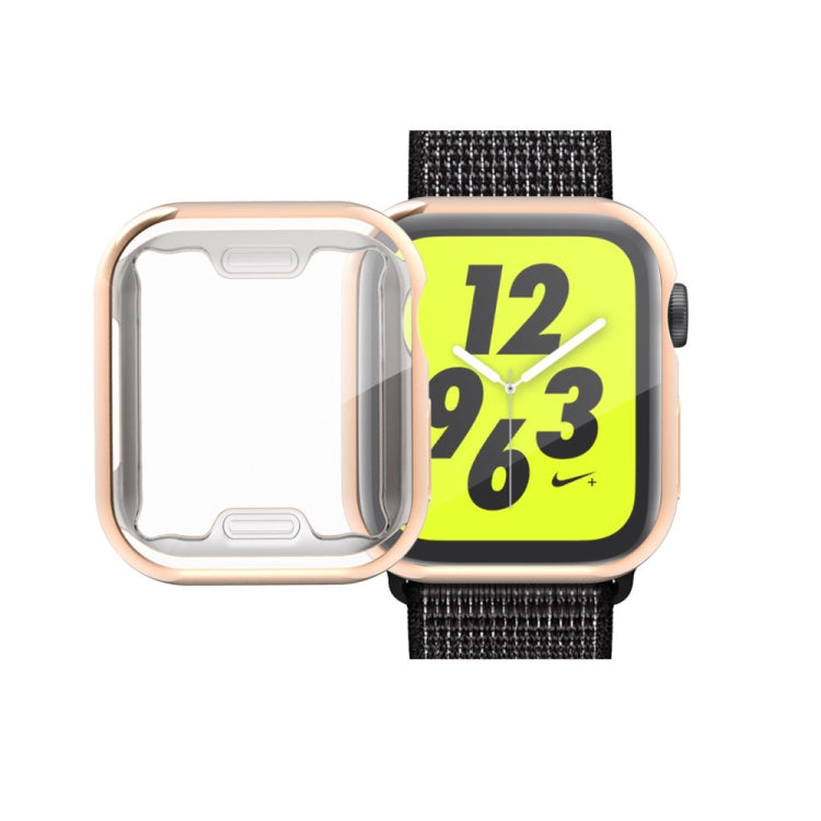 Full Coverage Plating TPU Case For Apple Watch Series 6 / 5 / 4 / Watch SE 40mm, For Series 5 & 4 40mm, For Apple Watch Series 6 / 5 / 4 / Watch SE 40mm