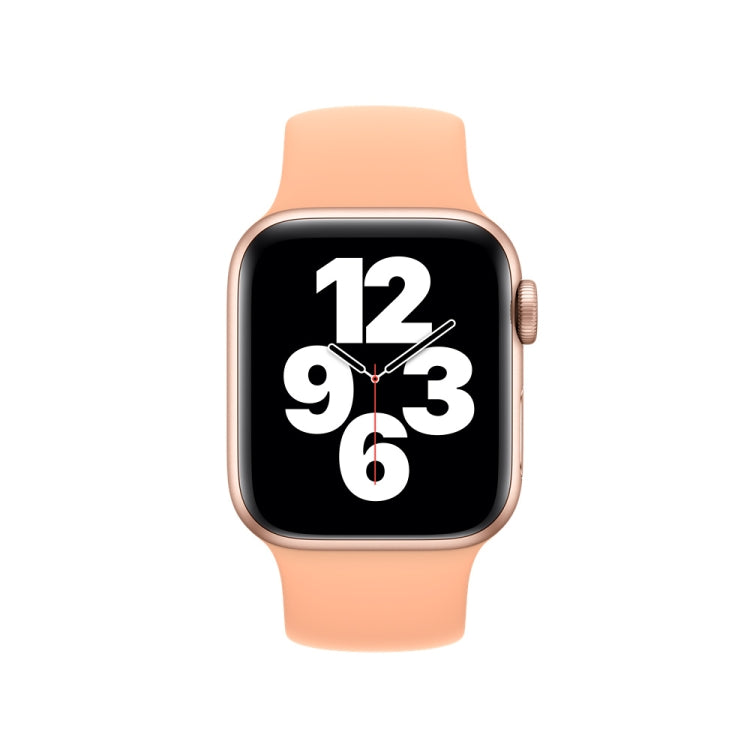 For Apple Watch Ultra 49mm&Watch Ultra 2 49mm / Series 10 46mm / 9&8&7 45mm / SE 3&SE 2&6&SE&5&4 44mm / 3&2&1 42mm Solid Color Elastic Silicone Watch Band, Size:S 130mm