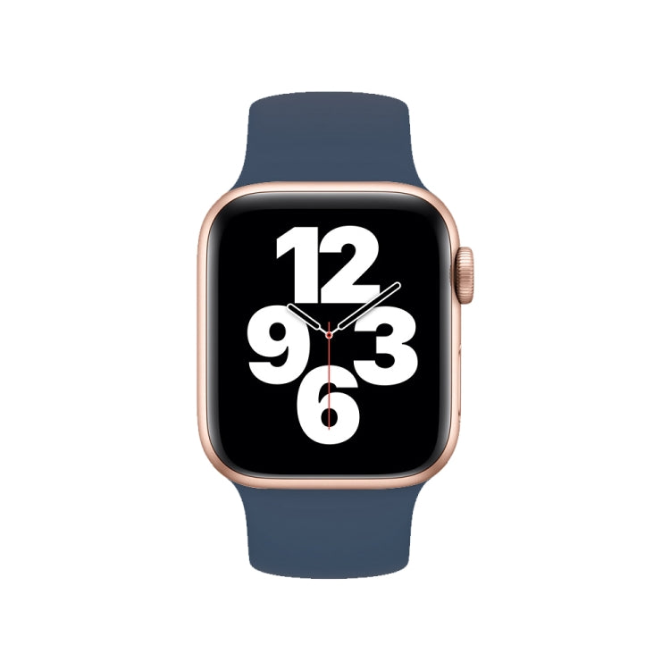 For Apple Watch Ultra 49mm&Watch Ultra 2 49mm / Series 10 46mm / 9&8&7 45mm / SE 3&SE 2&6&SE&5&4 44mm / 3&2&1 42mm Solid Color Elastic Silicone Watch Band, Size:L 156mm