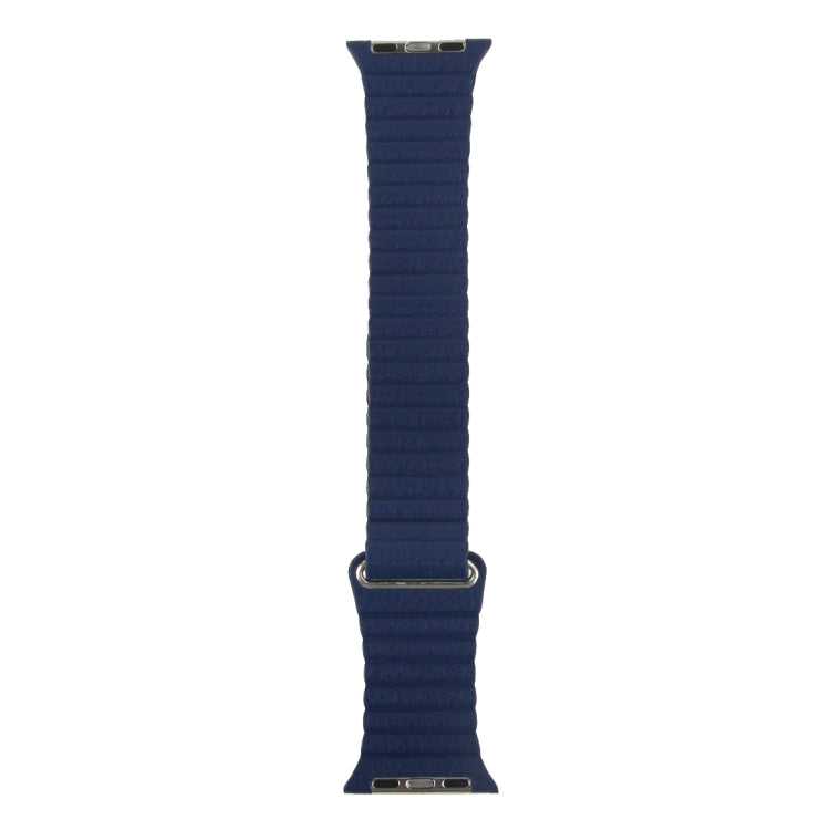For Apple Watch 42mm Loop Magnetic Closure Clasp PU Leather Watch Band