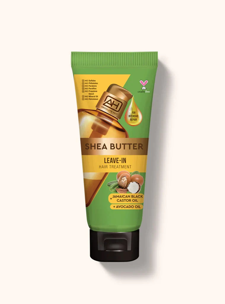 Absolute Hot Shea Butter Leave-in Treatment | Deep Hydration & Frizz Control for Dry & Damaged Hair 200ml/6.76 oz