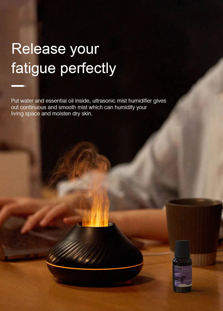 Humidifier with Color Flame Night Light