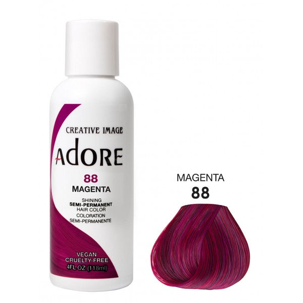 Adore Semi Permanent Hair Dye Colour - Vibrant, Ammonia-Free Colour & Shine for All Hair Types 118ml