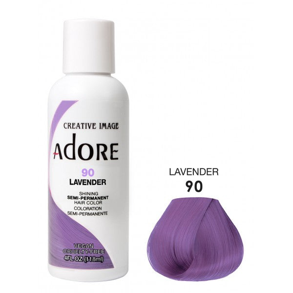Adore Semi Permanent Hair Dye Colour - Vibrant, Ammonia-Free Colour & Shine for All Hair Types 118ml