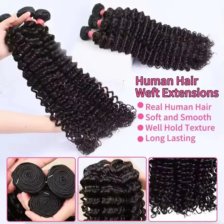 15A Burmese Curly Bundles Human Hair Deep Wave Raw 3 4 Bundle 100% Unprocessed Double Extensions Weave