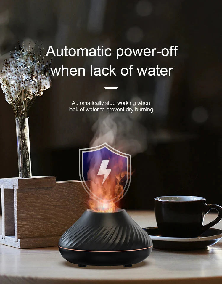 Humidifier with Color Flame Night Light