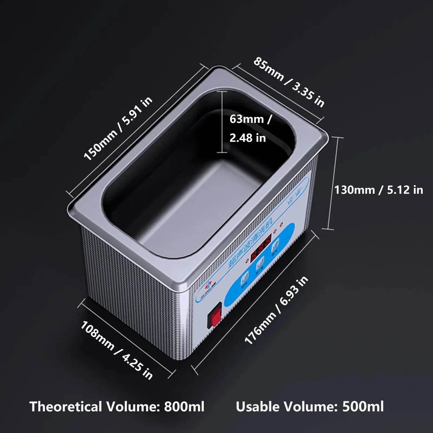 800ml Ultrasonic Jewelry Cleaner