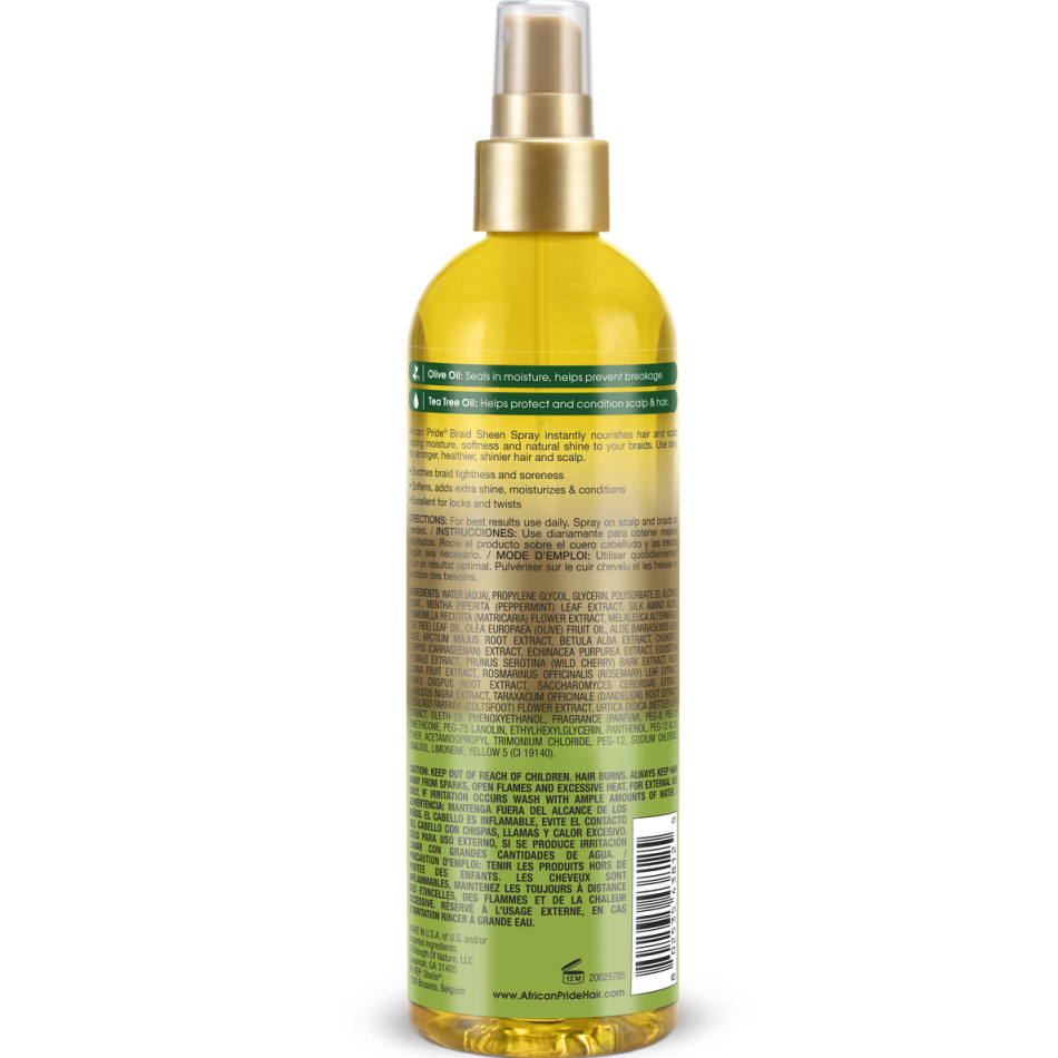 African Pride Olive Miracle Anti-Breakage Braid Sheen Spray 12oz