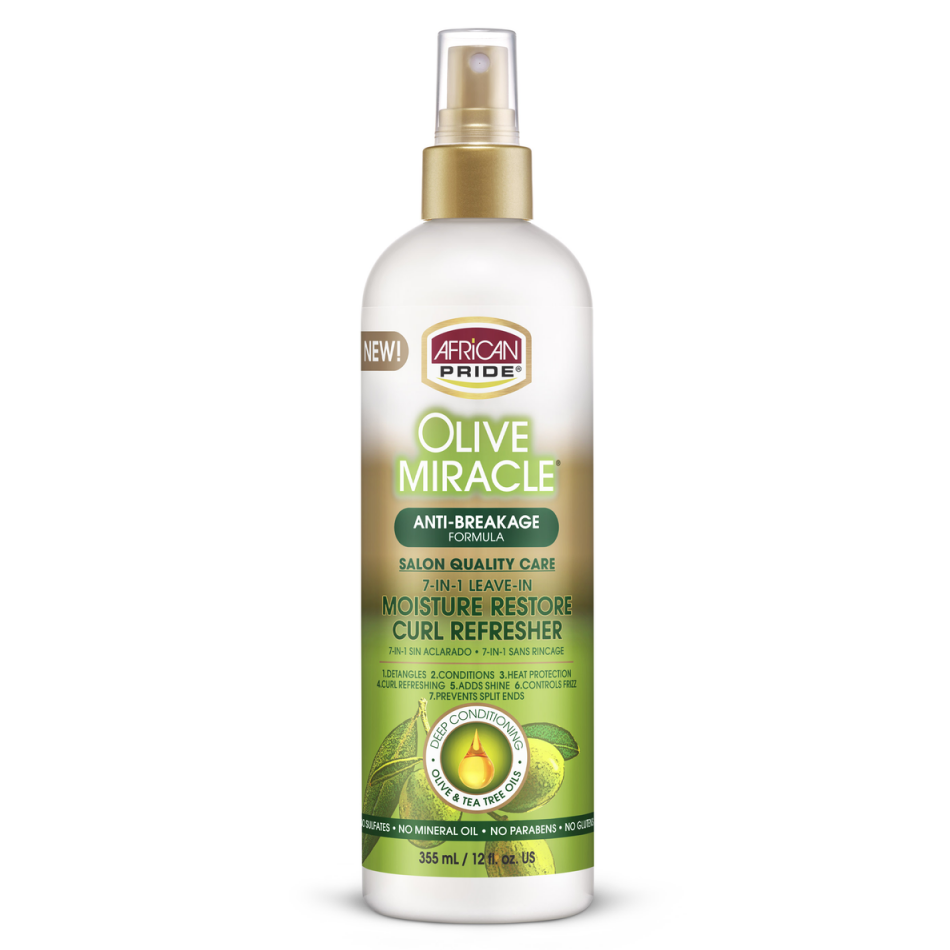 African Pride Olive Miracle Moisture Restore Curl Refresher 12oz