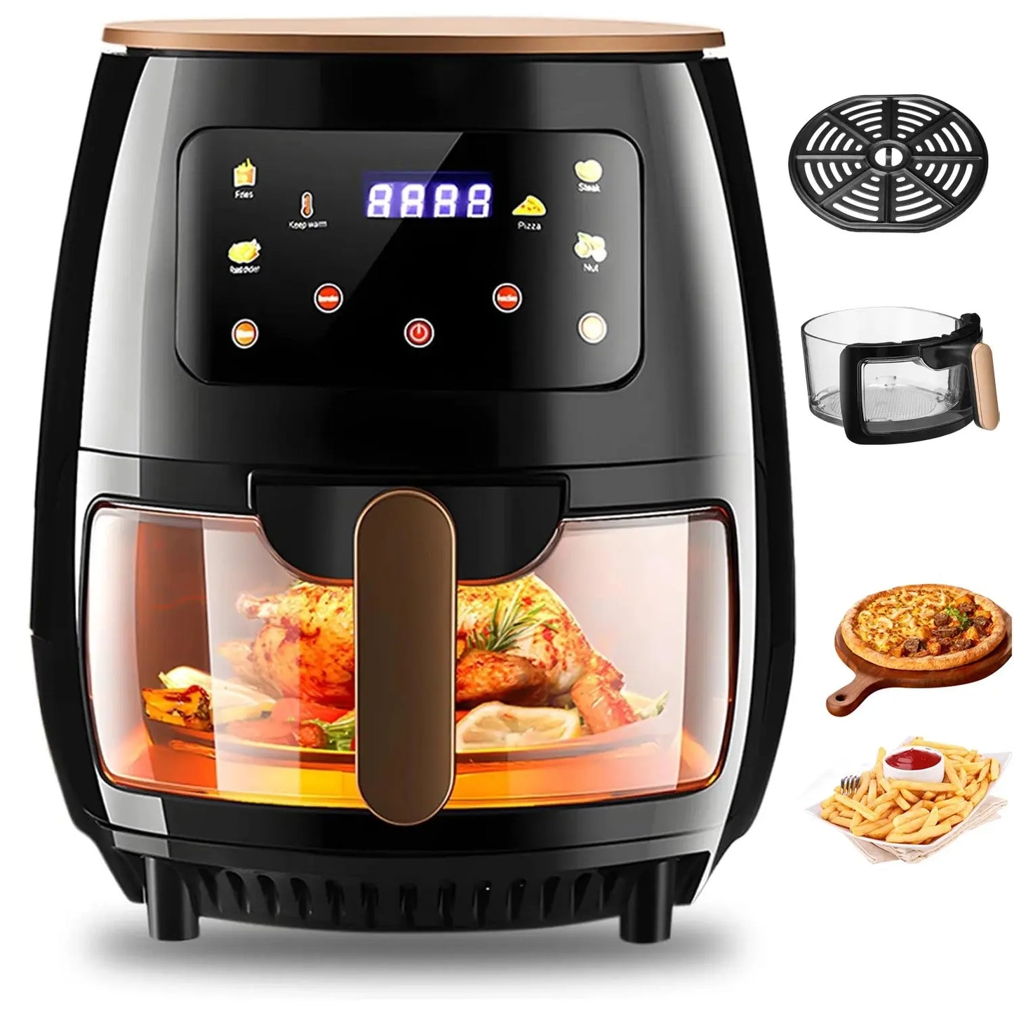 Air Fryer, 6QT Airfryer Oven with Viewing Window Oilless Cooker