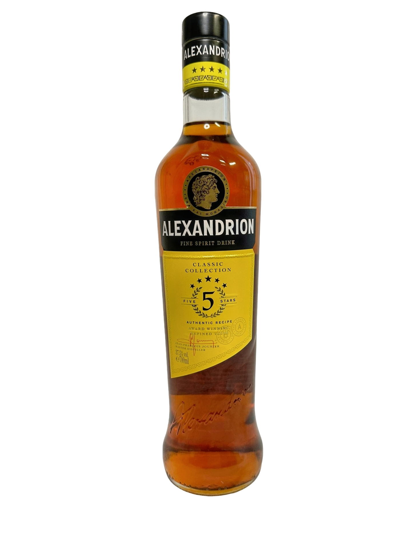 Alexandrion 5 Stars Classic Collection Brandy with two branded glasses 700ml