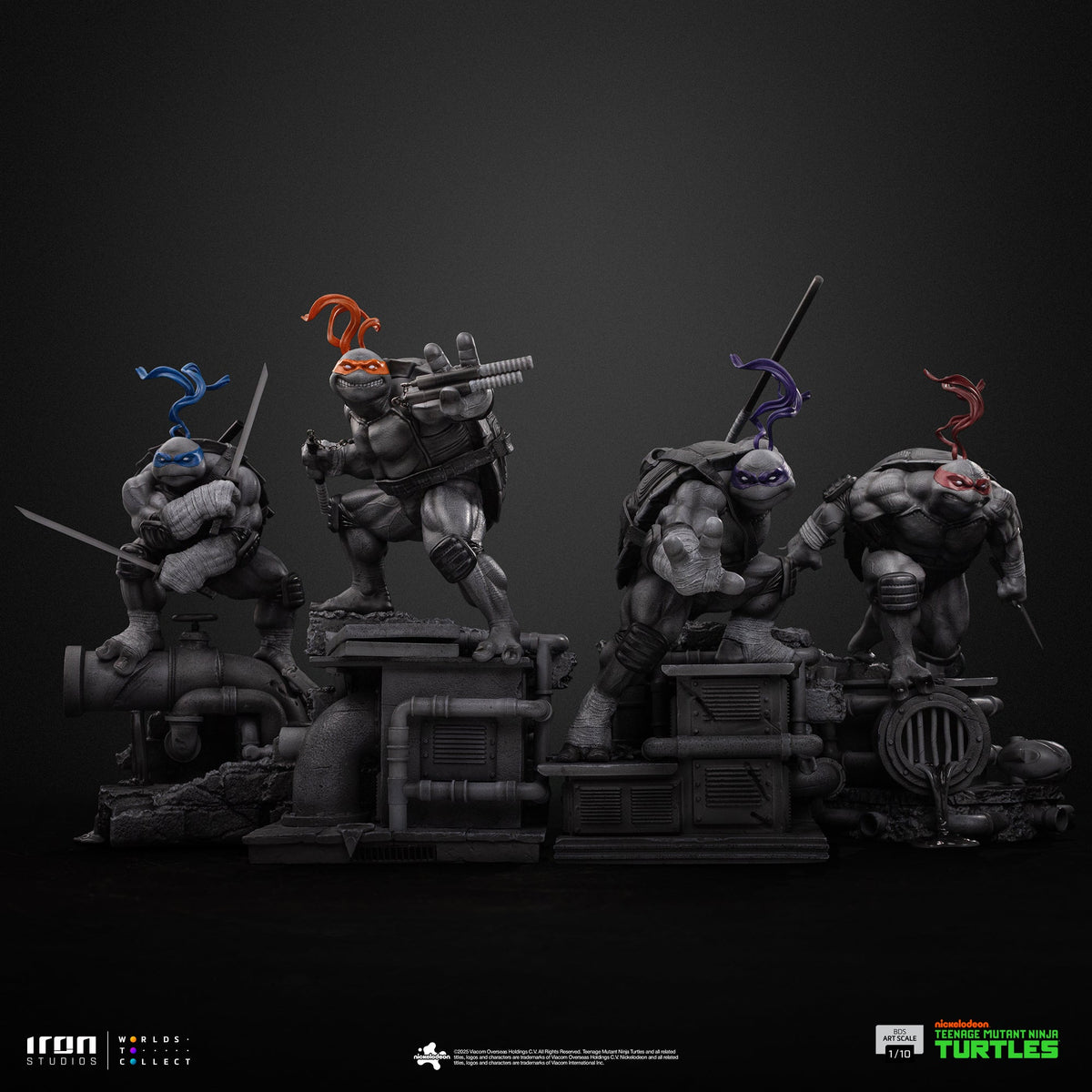 Statue Donatello (Black and White Variant) - Teenage Mutant Ninja Turtles - BDS Art Scale 1/10 - Iron Studios