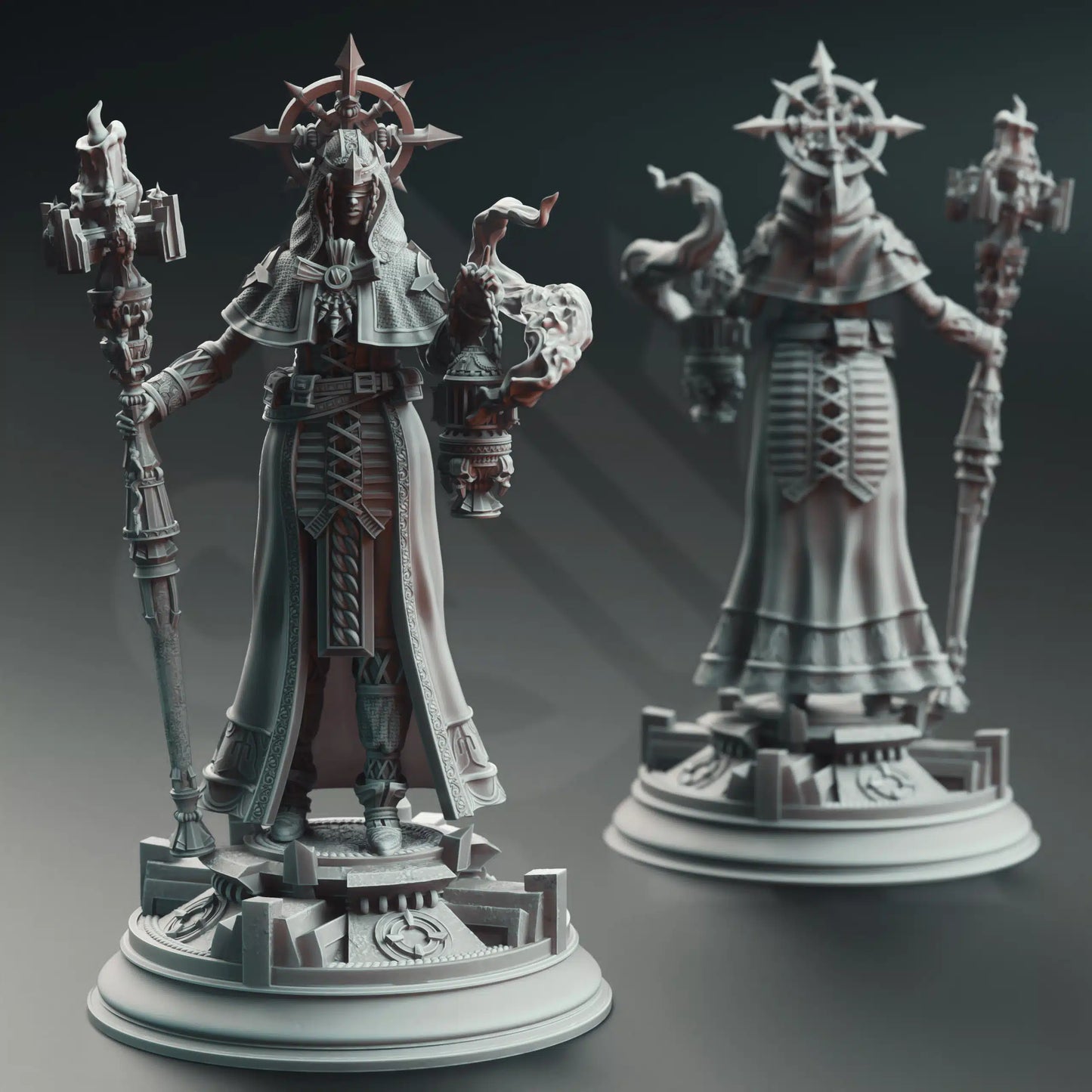 Amélie Saffron – Maiden Cleric - 3D Printed Cleric Character Miniature