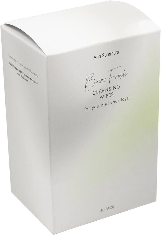 Ann Summers Buzz Fresh Cleansing Wipes - Dispersible, Biodegradable, Flushable