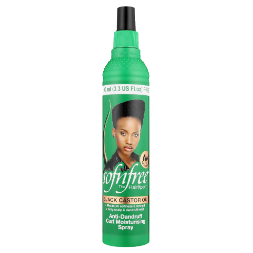 Sof n Free Sofn'free Black Castor Oil Anti-Dandruff Curl Moisturising Spray for Curly Hair 350 ml/11.83 oz