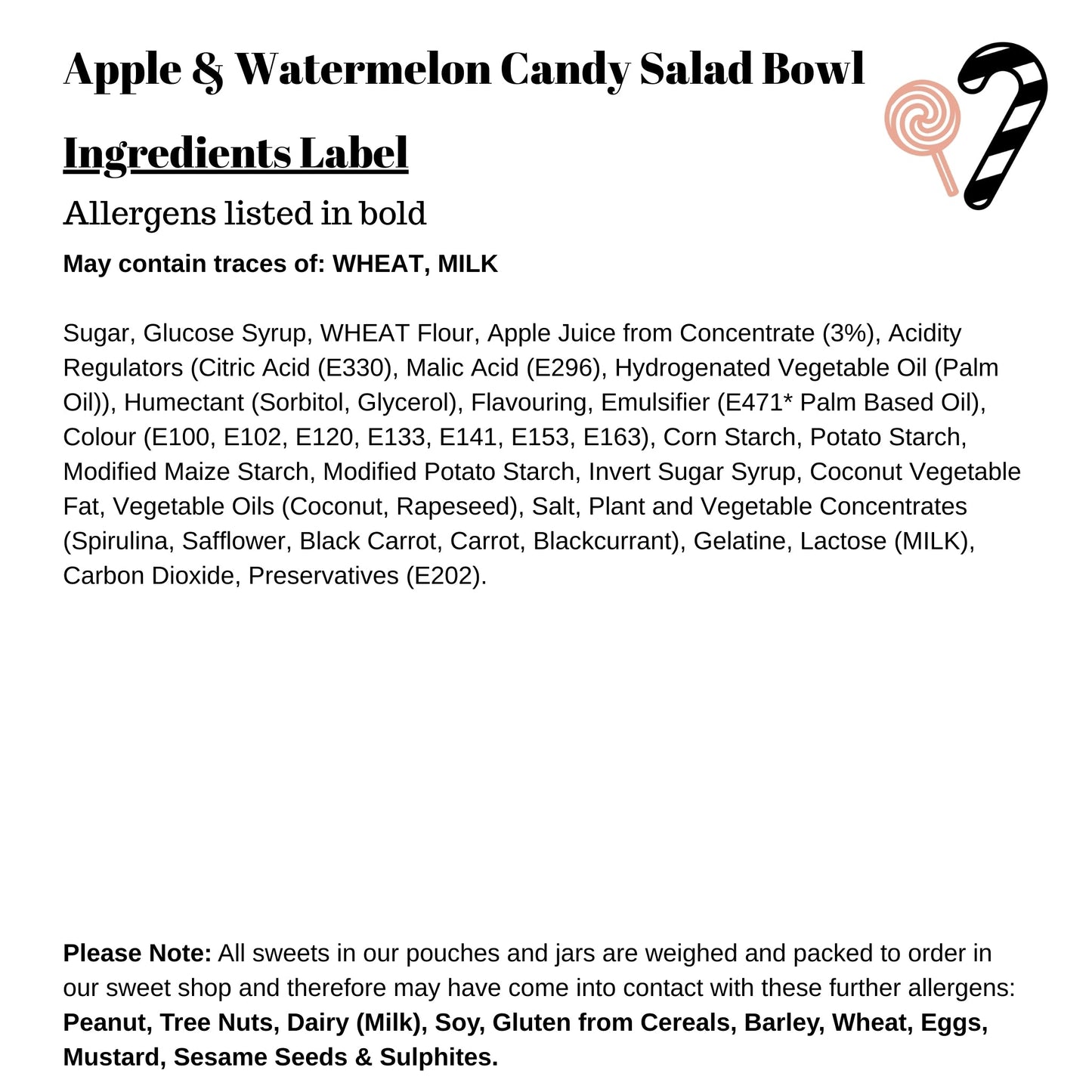 Apple & Watermelon Candy Salad Bowl 700g