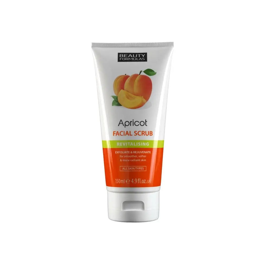Beauty Formulas Apricot Facial Scrub 5 oz / 150 ml - Exfoliating & Deep Cleansing for Radiant Skin