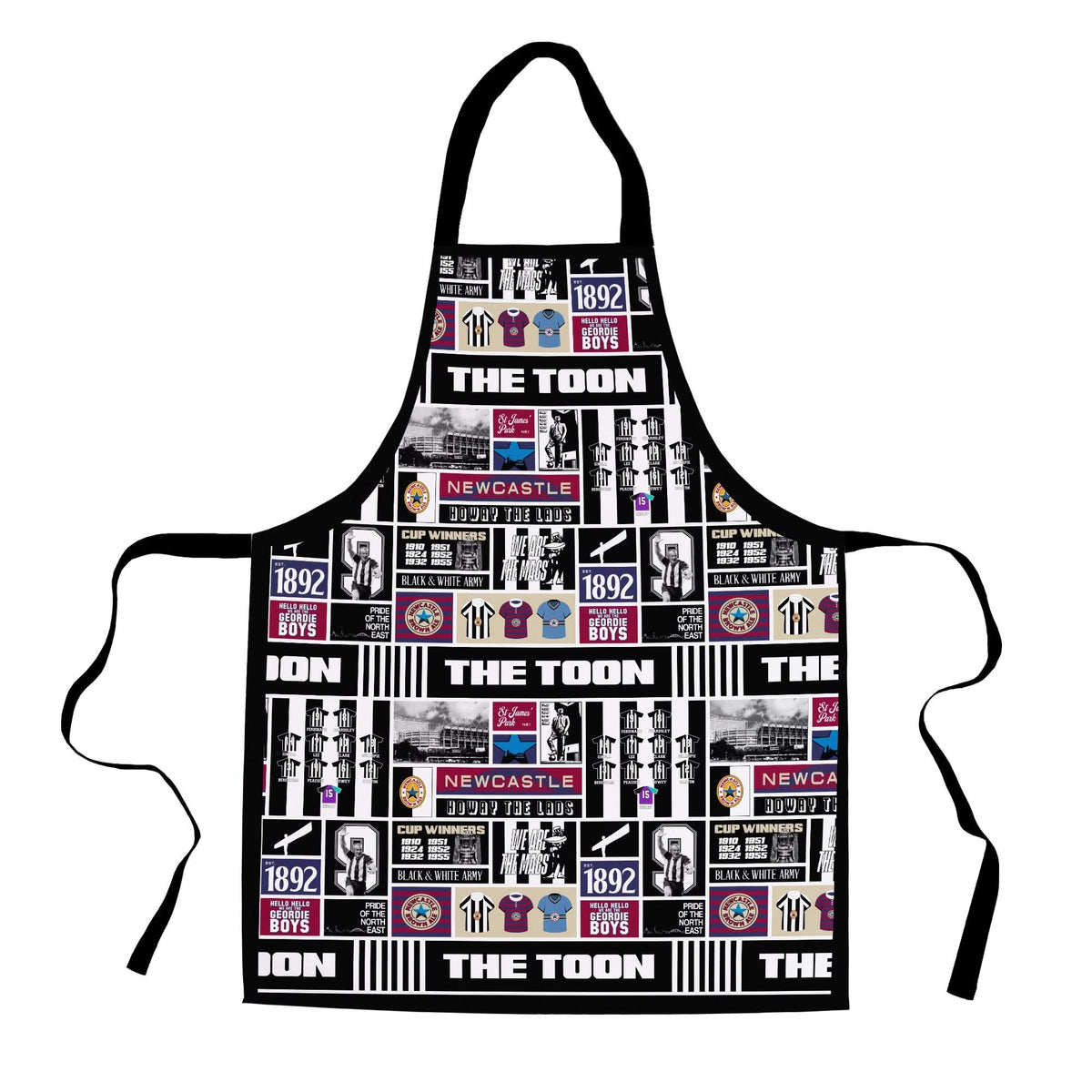 Newcastle History Montage - Retro Football Adults Apron