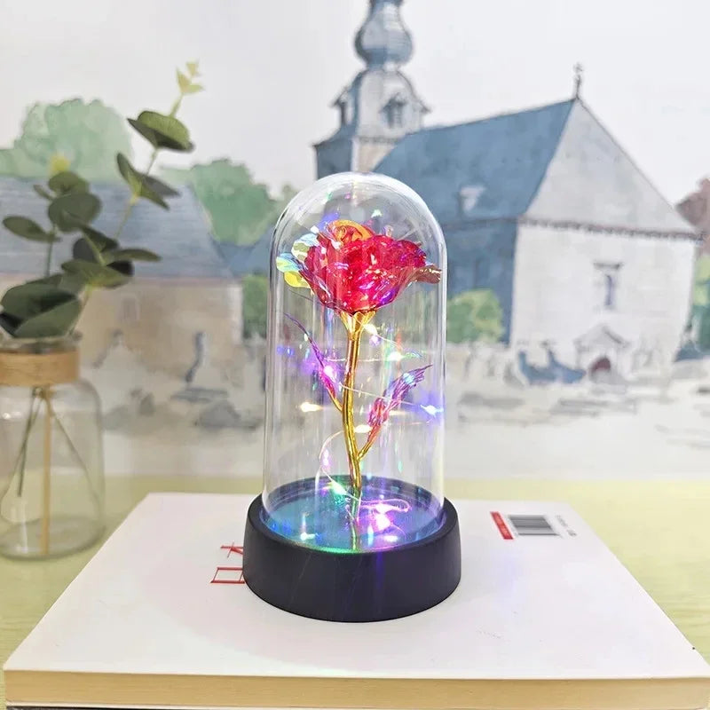 Artificial Eternal Rose with LED Light - Valentine’s Day Flower Gift for Women, Wedding & Christmas Décor
