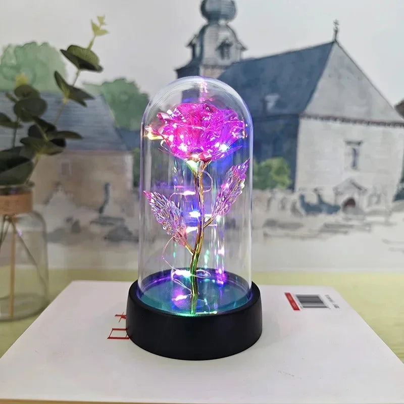 Artificial Eternal Rose with LED Light - Valentine’s Day Flower Gift for Women, Wedding & Christmas Décor