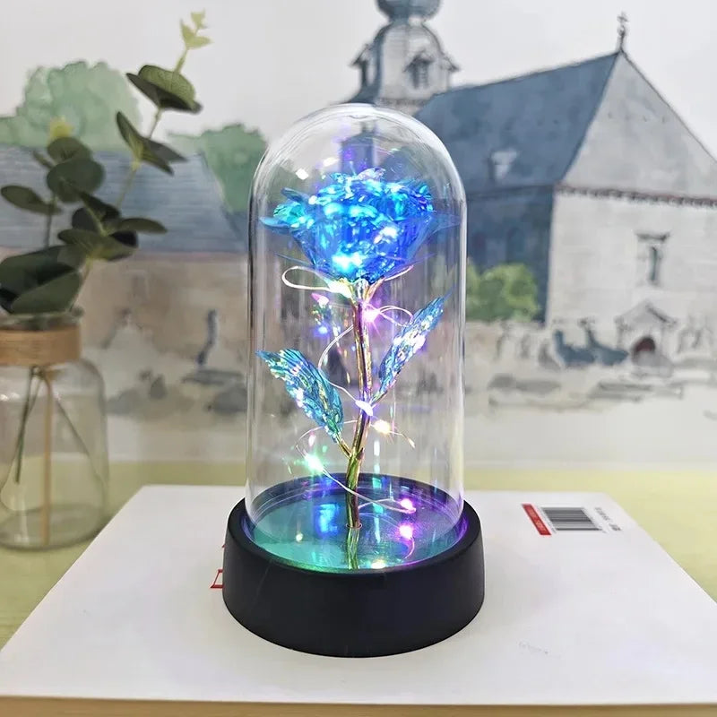 Artificial Eternal Rose with LED Light - Valentine’s Day Flower Gift for Women, Wedding & Christmas Décor