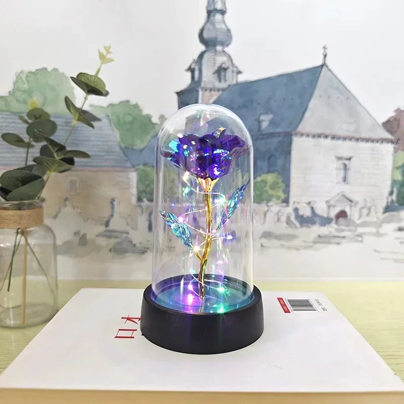 Artificial Eternal Rose with LED Light - Valentine’s Day Flower Gift for Women, Wedding & Christmas Décor