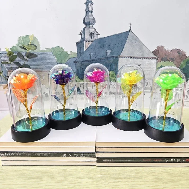 Artificial Eternal Rose with LED Light - Valentine’s Day Flower Gift for Women, Wedding & Christmas Décor