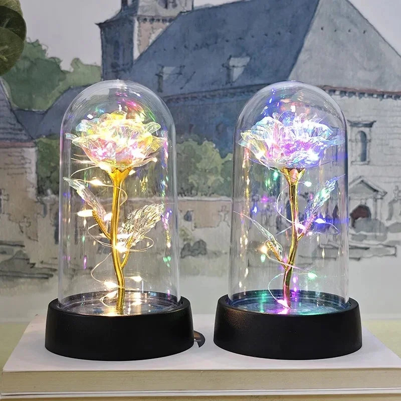 Artificial Eternal Rose with LED Light - Valentine’s Day Flower Gift for Women, Wedding & Christmas Décor