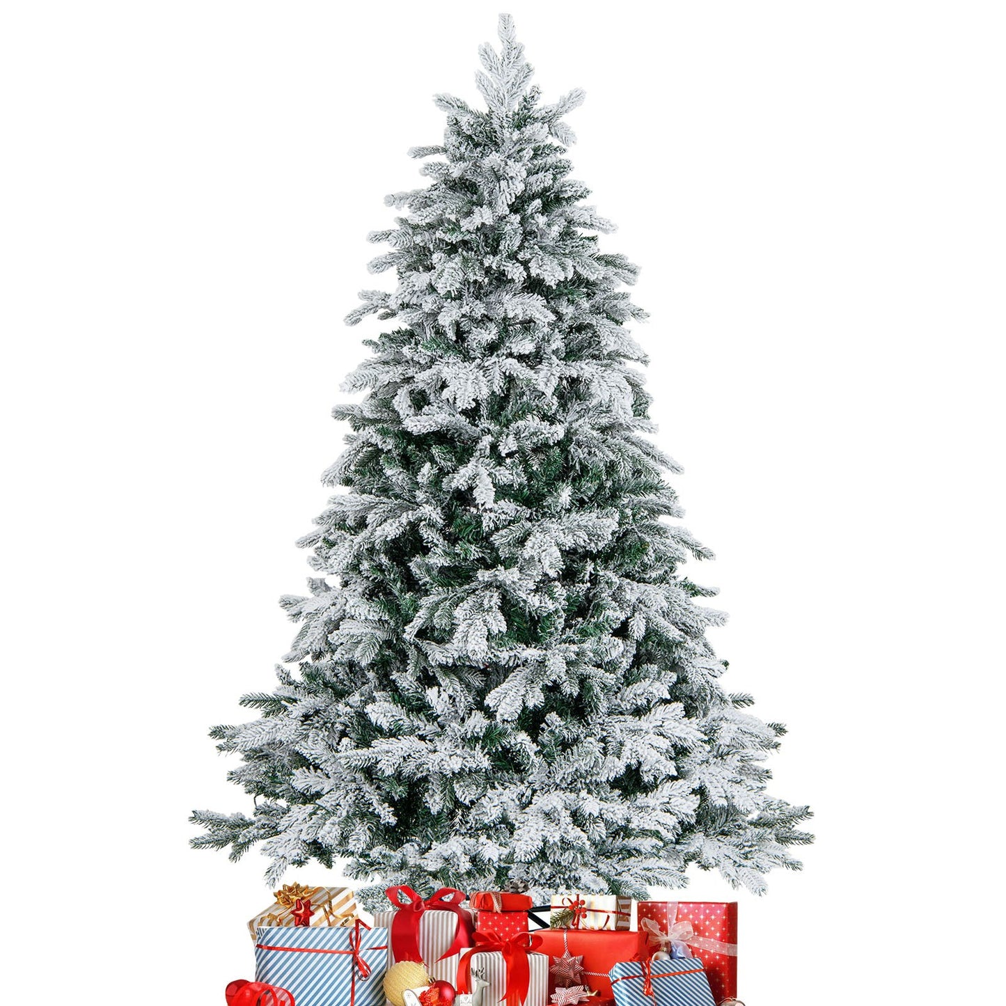 Artificial Xmas Tree Flocked Christmas Tree with Branch Tips-M