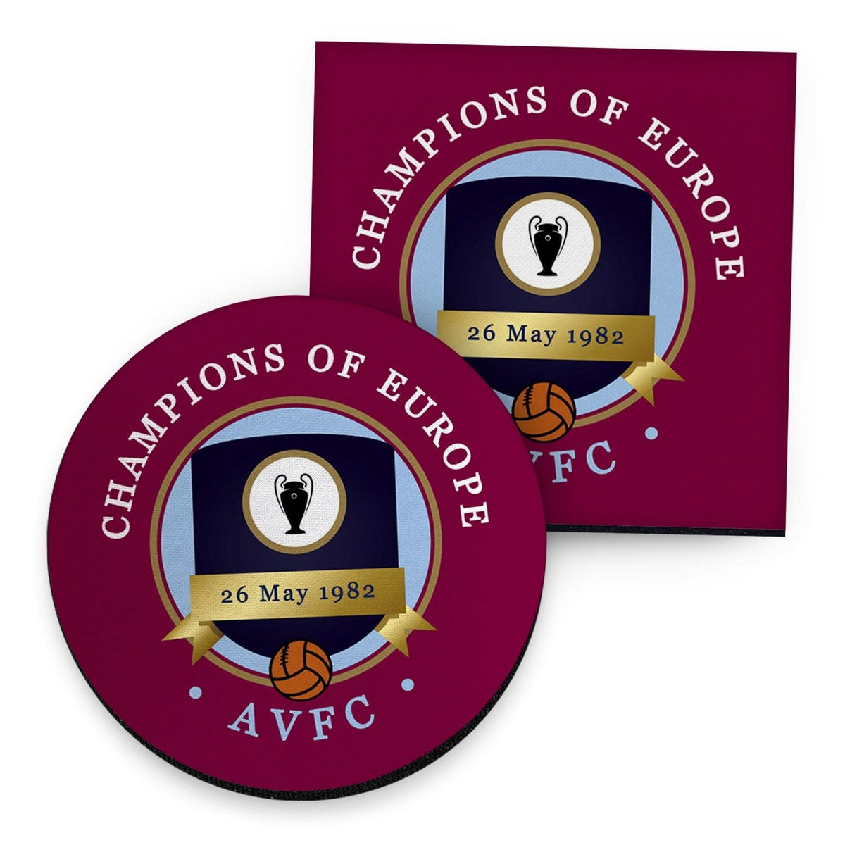 Holte Enders Euro Champions - Football Coaster - Square Or Circle