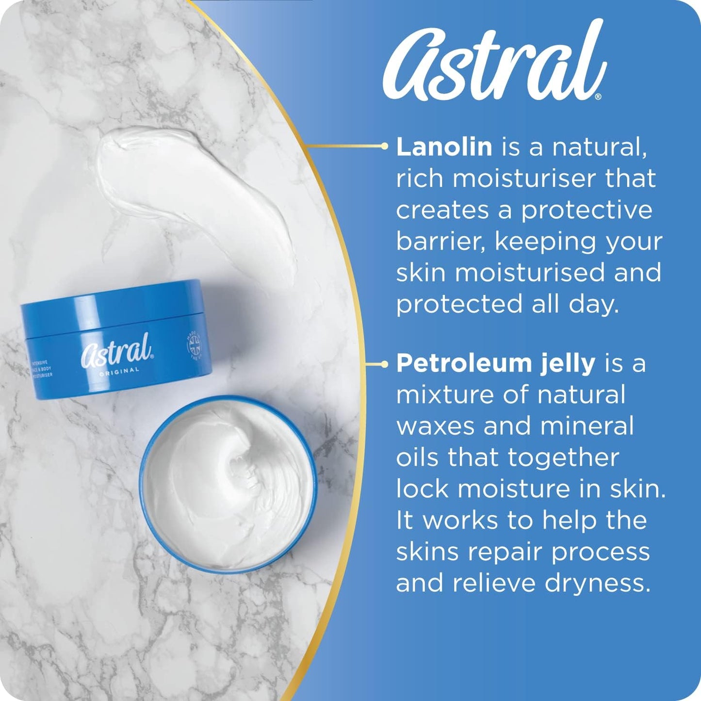 Astral Original Face And Body Moisturizer - Intense 24hr Hydration & Protection for All Skin Types - 50ml, 200ml, 500ml