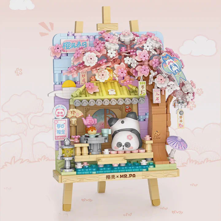 LOZ Spring Cherry Blossoms Panda Painting Easel 7203