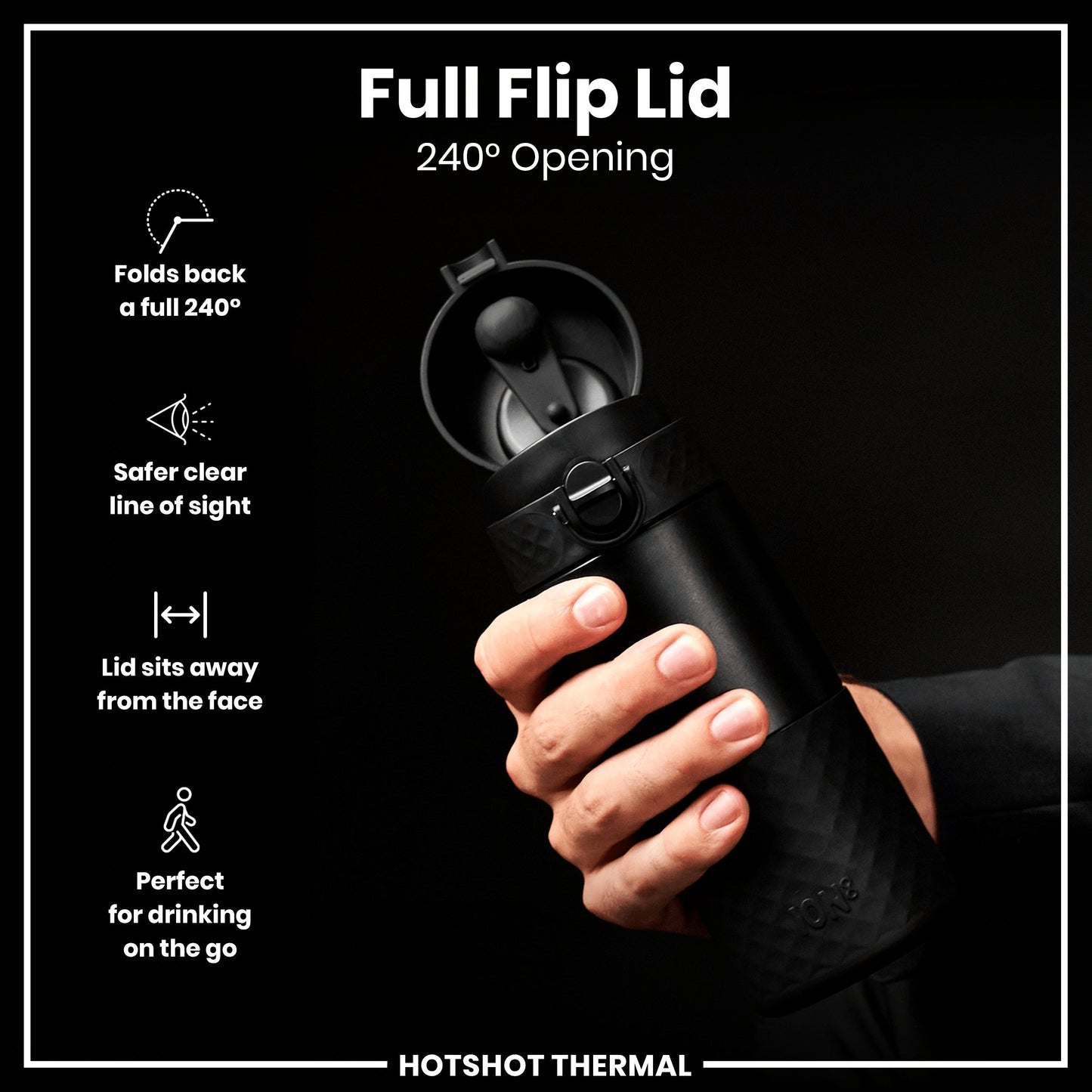 Insulated Steel, Travel Mug, Black, 360ml